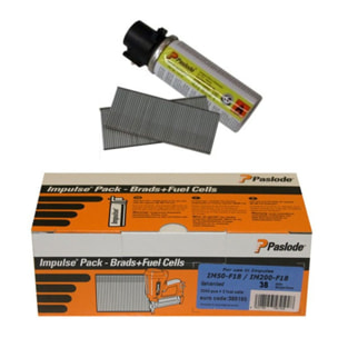 Pack 2000 Pointes F18 + Gaz SPIT - L.38 mm - 395195