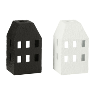 J-Line chandelier Maison - ciment - noir/blanc - 2 pcs