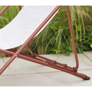 Lot de 6 Chiliennes en acier - terracotta - SUNNY