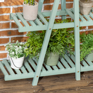 Soporte de Madera para Plantas de 3 Niveles para Interior Exterior 76x26x76 cm