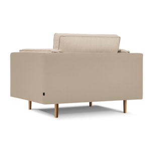 Fauteuil "Christian" imitation cuir beige clair,beige