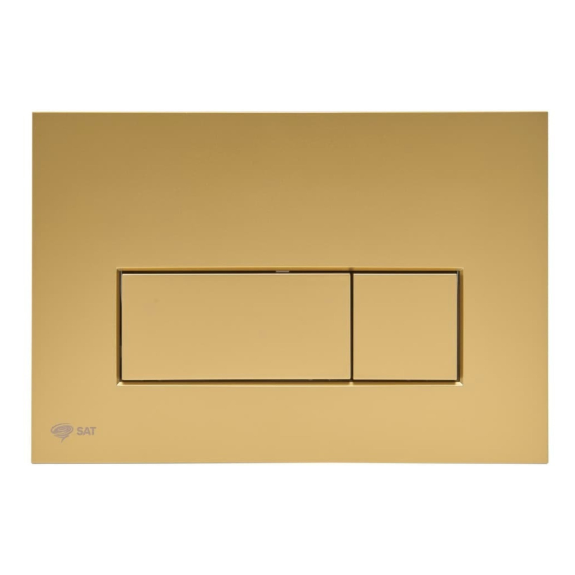 Plaque de commande double touche en acier inoxydable, traitement PVD, or mat (SATATG-M)