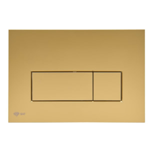 Plaque de commande double touche en acier inoxydable, traitement PVD, or mat (SATATG-M)