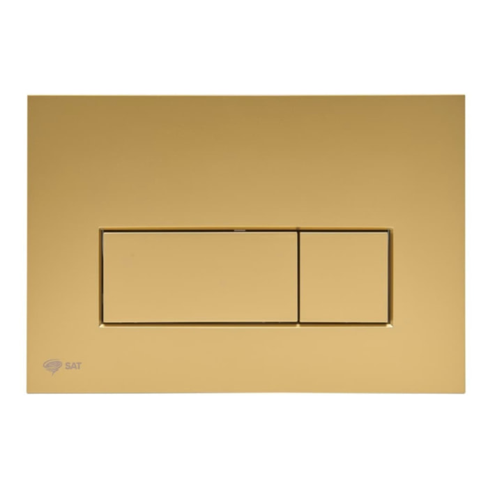 Plaque de commande double touche en acier inoxydable, traitement PVD, or mat (SATATG-M)
