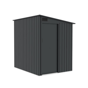 Abri de jardin adossable acier galvanisé 2,91m² avec porte coulissante et kit d'ancrage BRAY