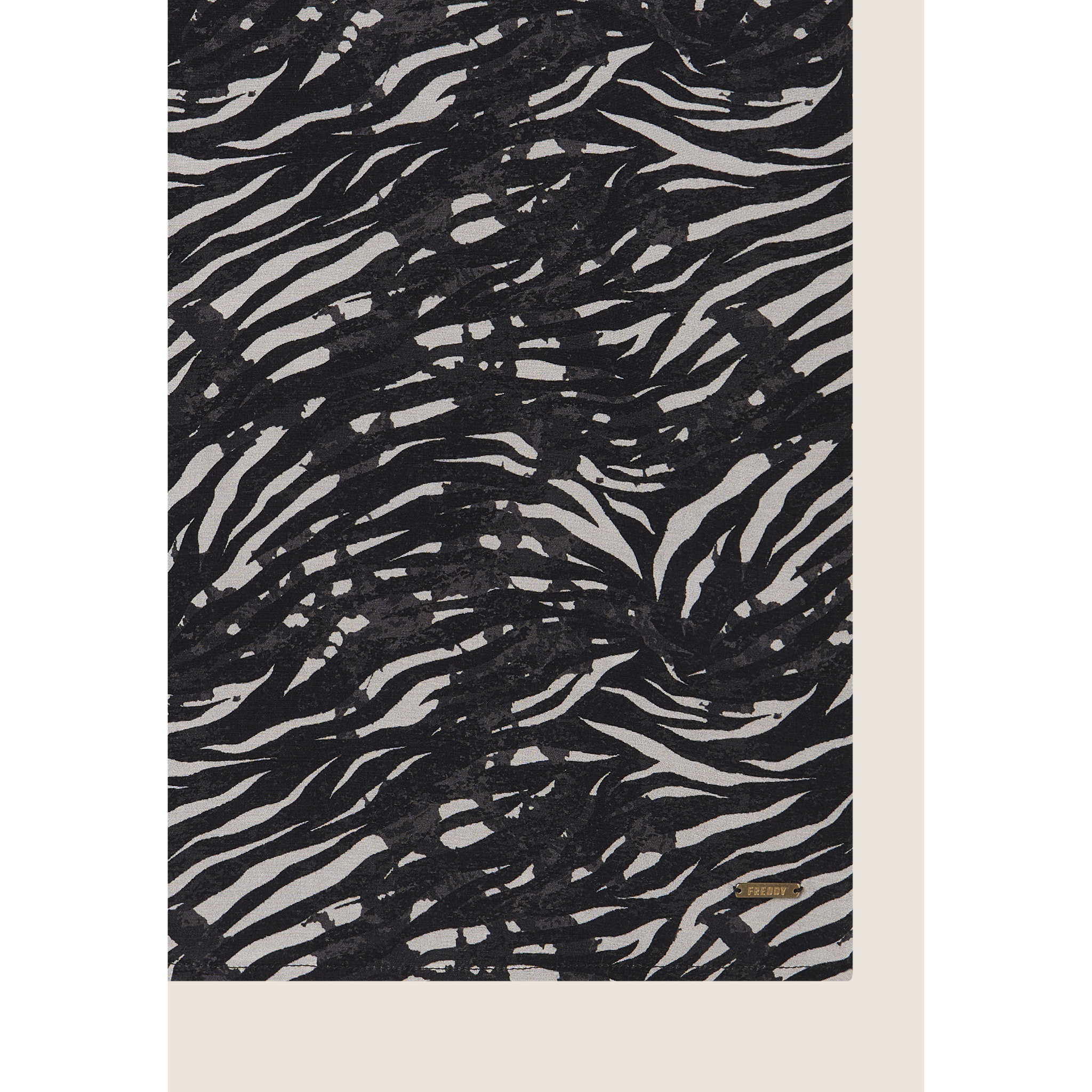 Blusa animalier in viscosa con scollo a V