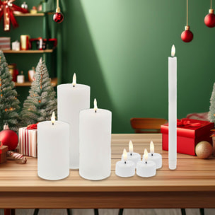 juego de 9 velas led de tamaños diferentes con control remoto