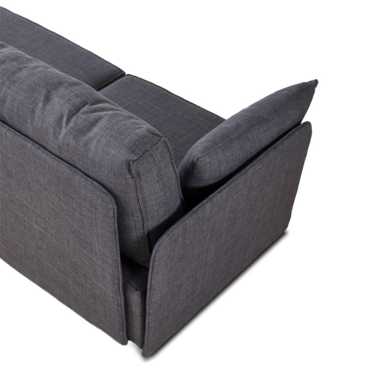 Sofá modular con chaiselongue 3 plazas y brazos Cubiq Gris