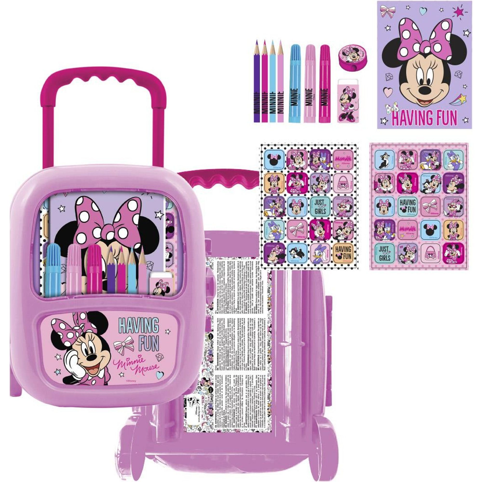 Set Papelería Coloreable Trolley Minnie