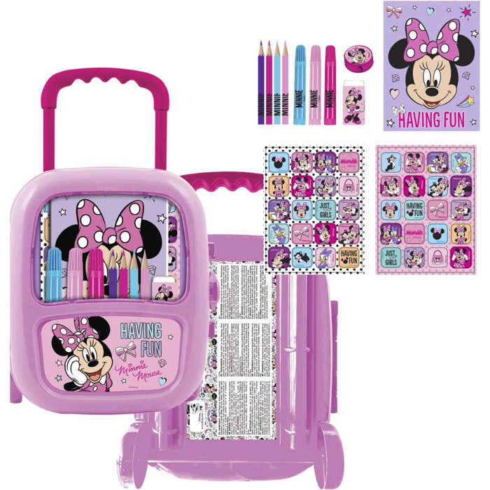Set Papelería Coloreable Trolley Minnie