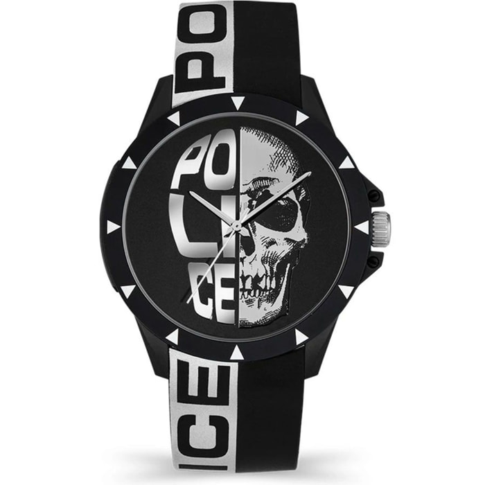 Reloj Police PEWUM2119562 Hombre Analogico Cuarzo con Correa de Silicona