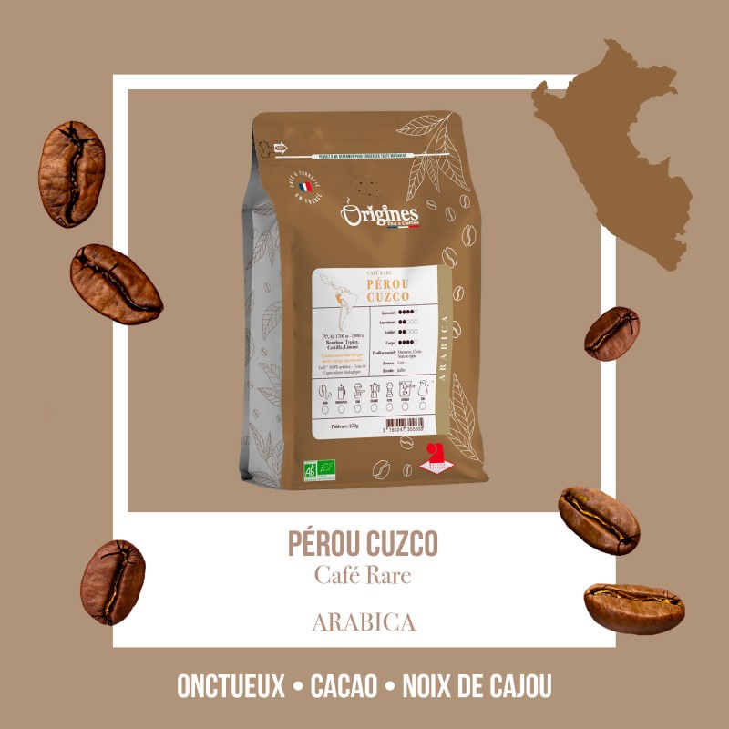 Café rare Bio - Pérou Cuzco - Grain 250g