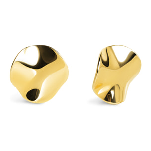Boucles d'Oreille Waves Acier Plaqué Or