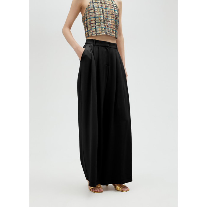 Pantaloni a palazzo con pinces