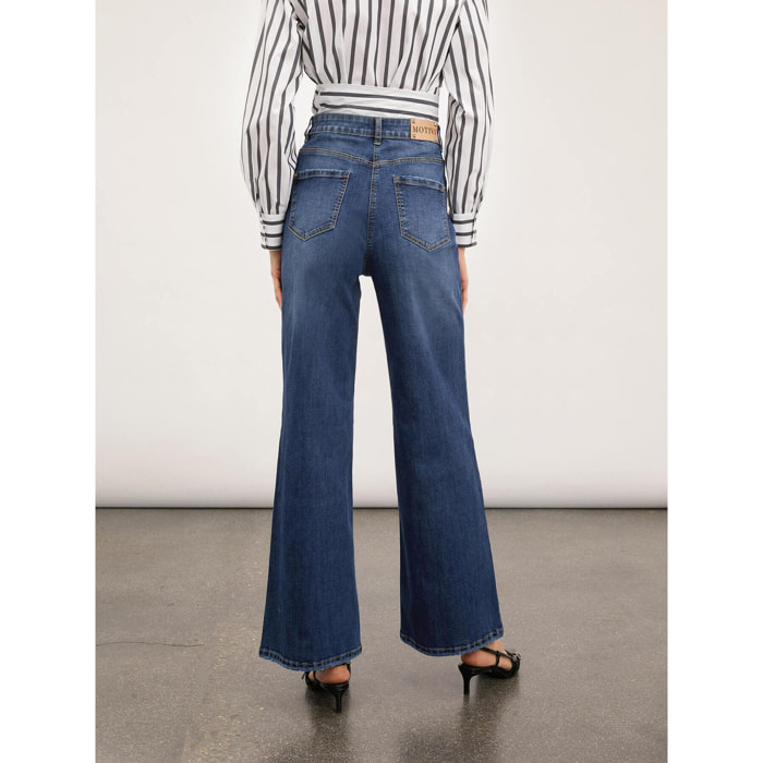 Motivi - Jeans wide leg Lila - Blu