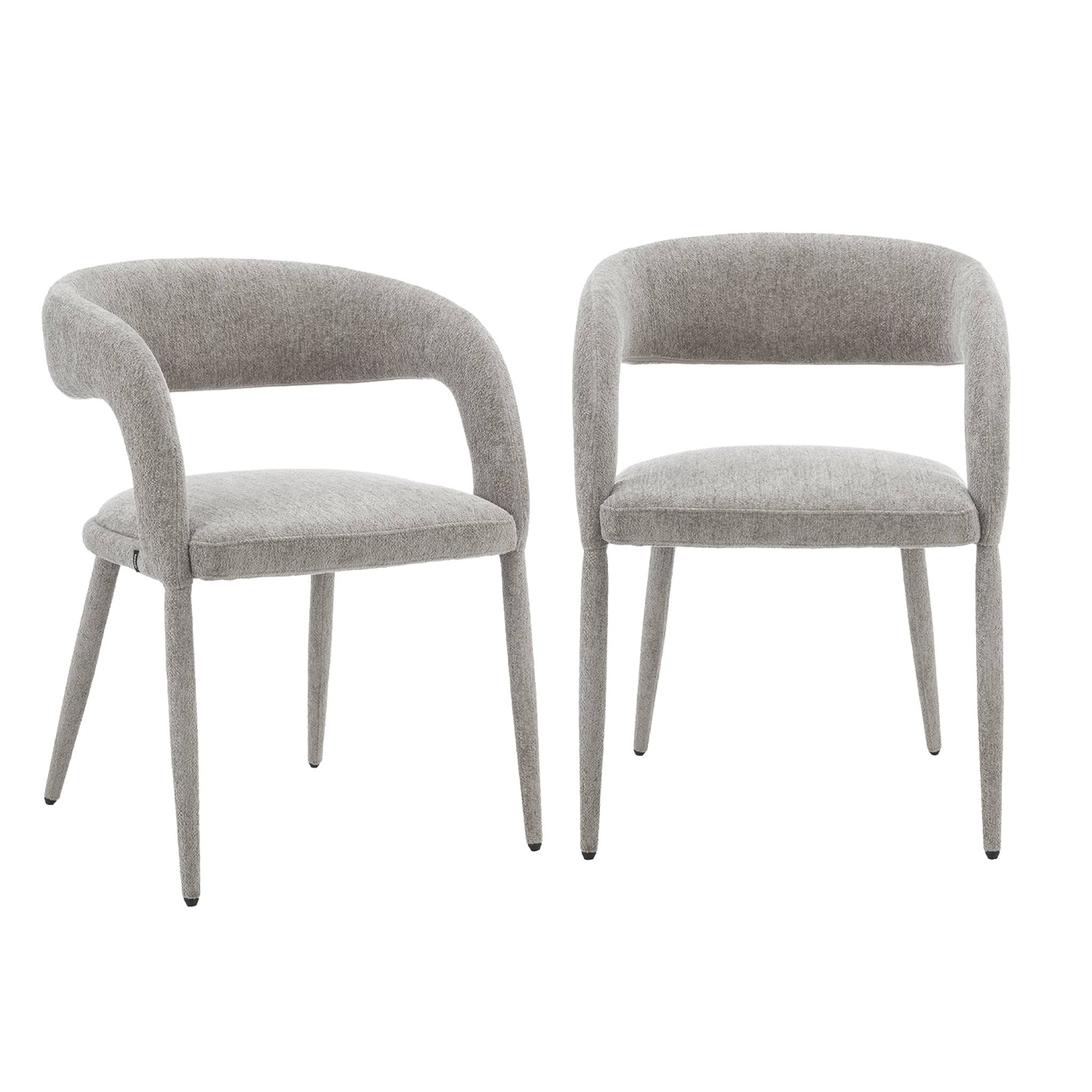 Fauteuil contemporain tissu (lot de 2) ALESSIA