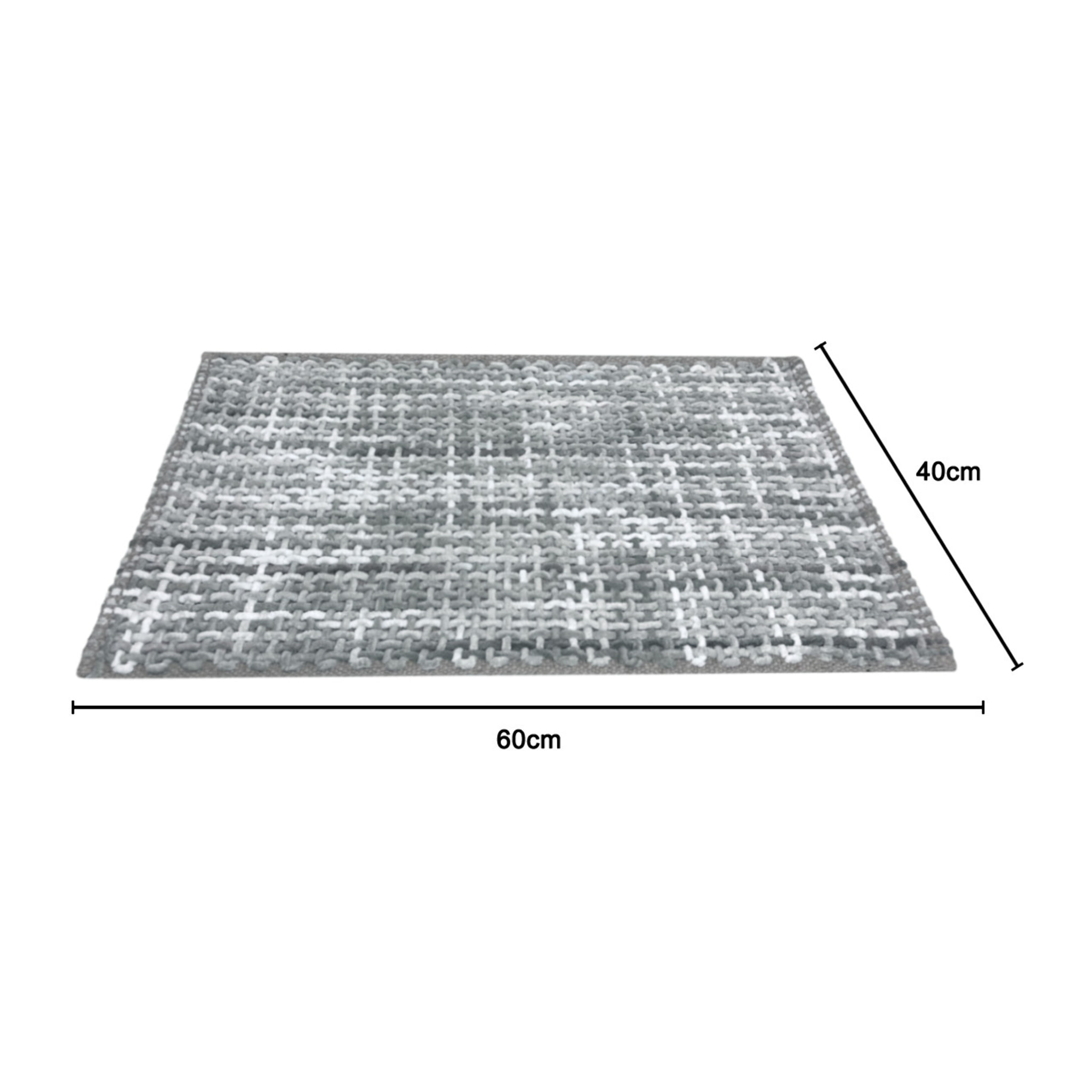 Tappeto Bagno Doccia Antiscivolo Super Assorbente Modello Plot Grigio