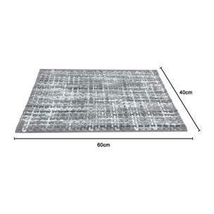 Tappeto Bagno Doccia Antiscivolo Super Assorbente Modello Plot Grigio
