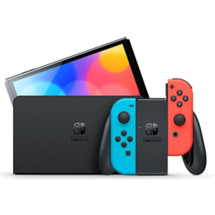 Console NINTENDO Switch Modèle OLED Bleu / Rouge Néon