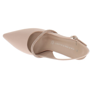 Marina Galanti Scarpe Donna Decollete Slingback Jewel Heeled 80 MG 1A132 Nude