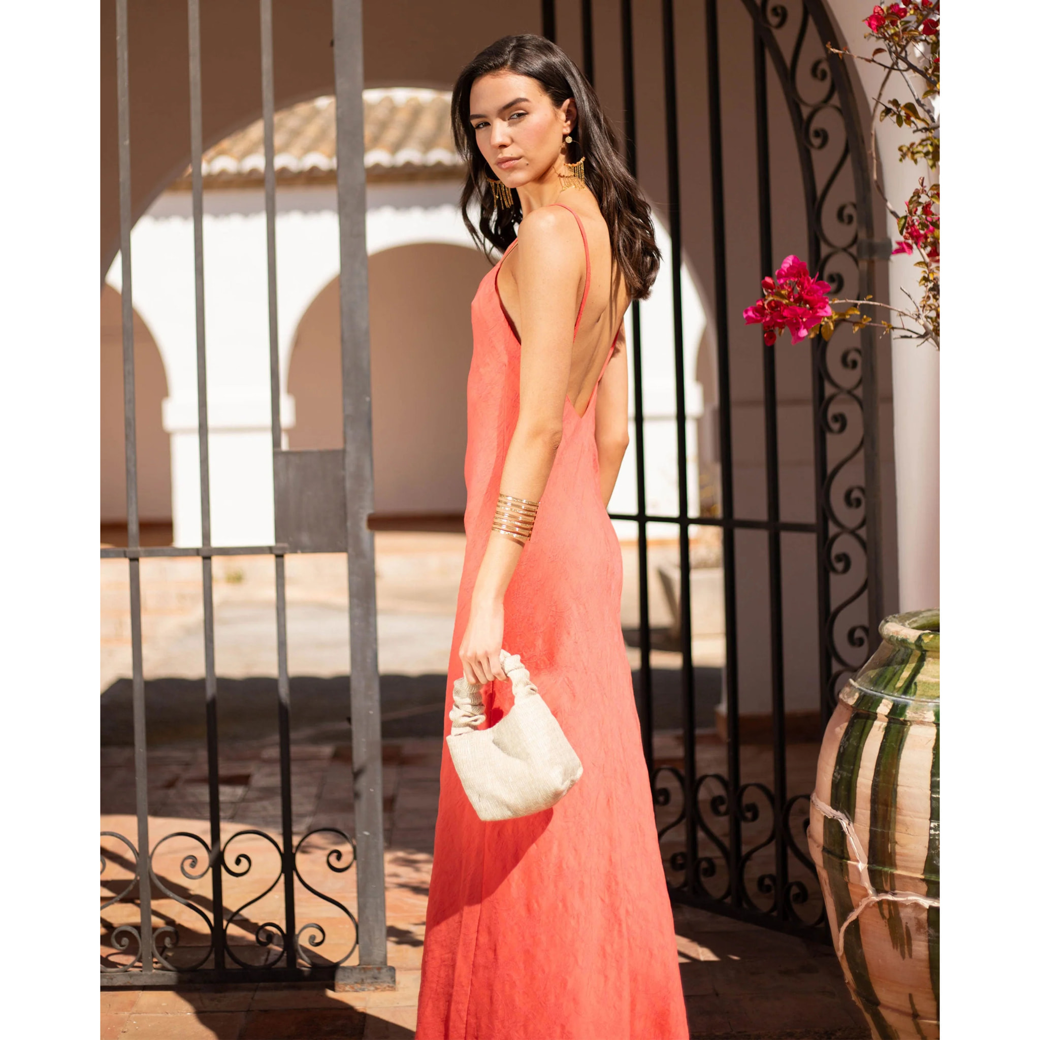 Vestido largo de tirantes