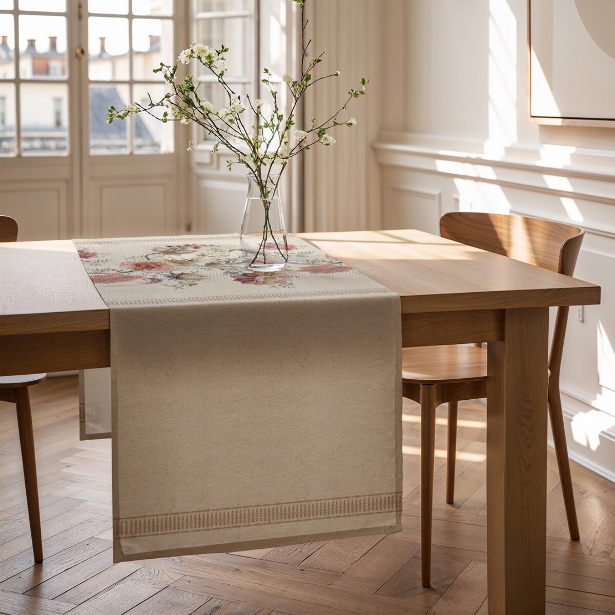 Chemin de table SAMIR NATURALE - aspect textile