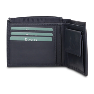 Portafoglio uomo in vera pelle - Modello Eldrin Prime - Casual - 12.5 x 9.5 x 2.0 cm