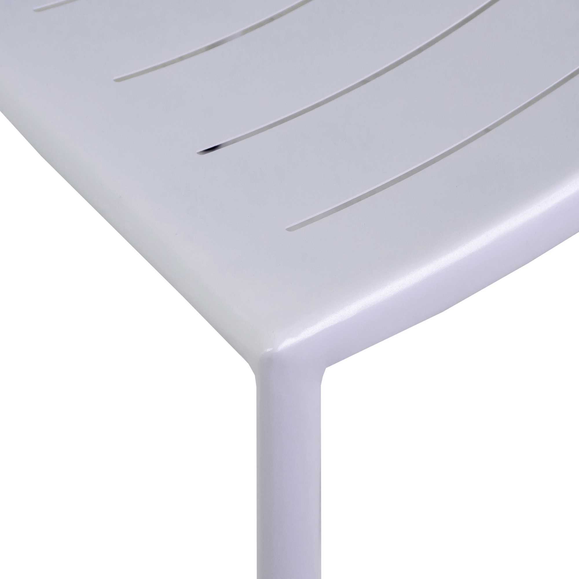 Sedia Vacchetti Delta in alluminio bianco cm45x59,5h85