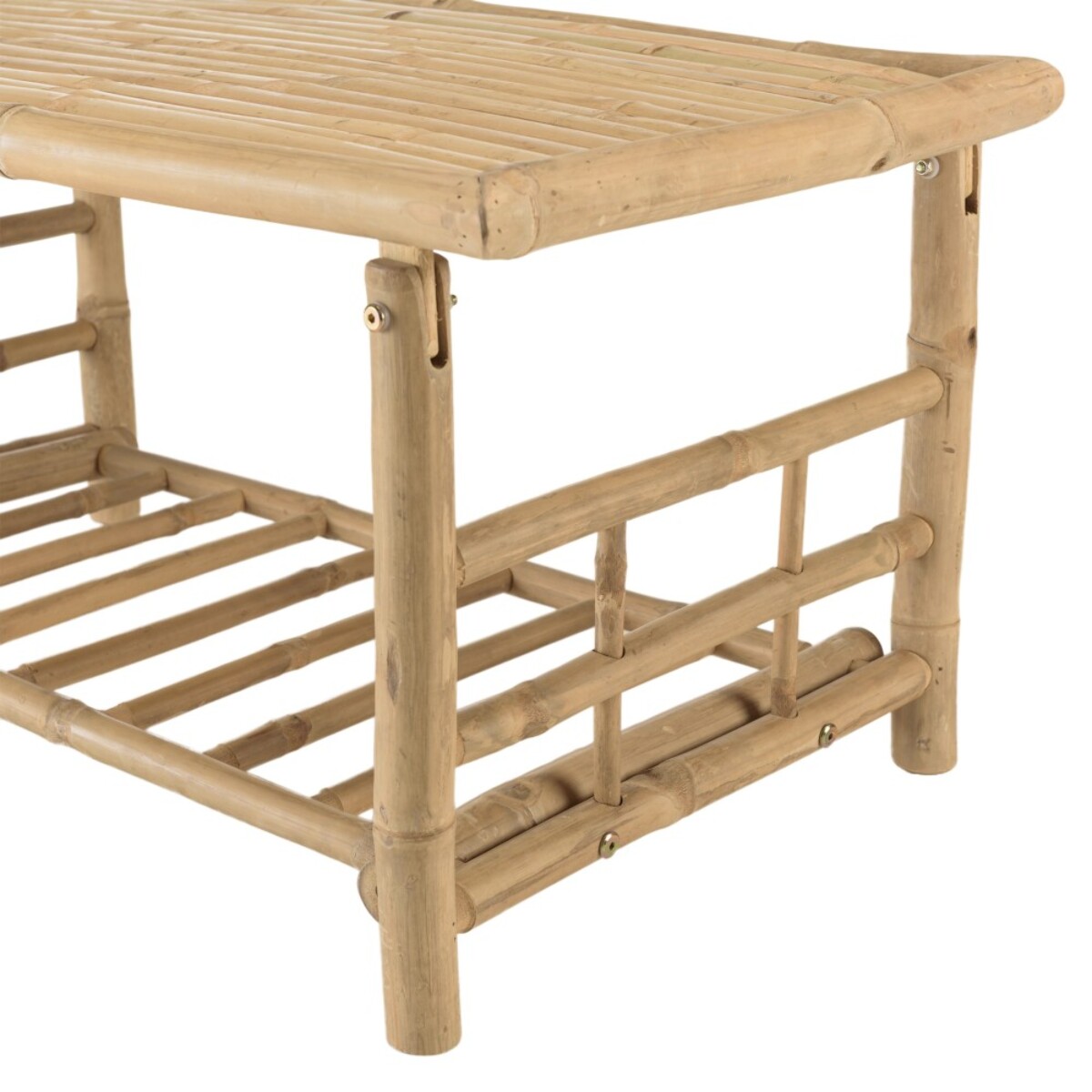 VITAL - Table basse rectangulaire en bambou 90x49cm