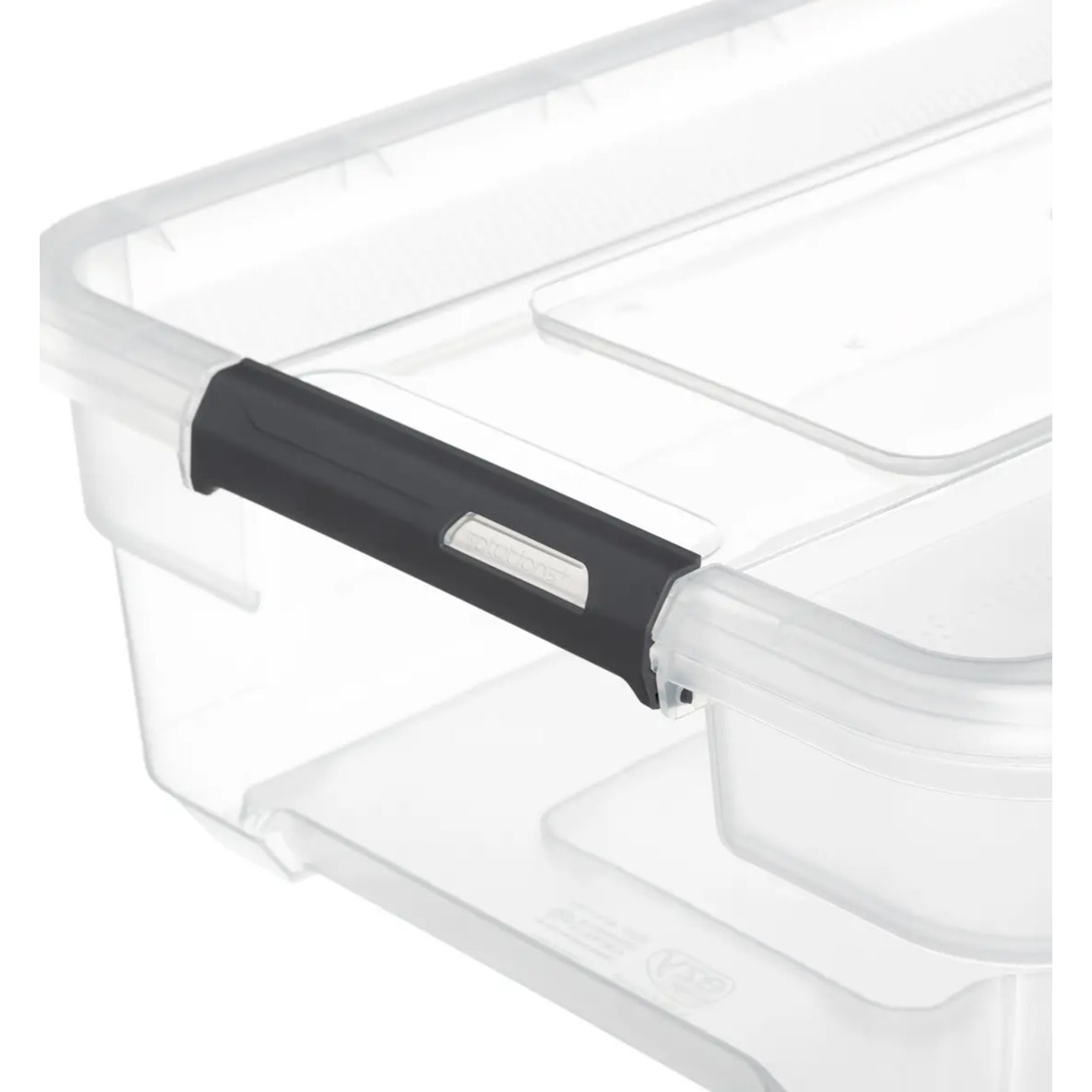 Boîte en plastique transparente "Solutions+" 26,5L