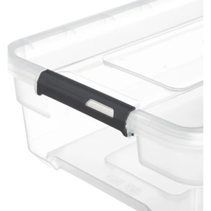 Boîte en plastique transparente "Solutions+" 26,5L