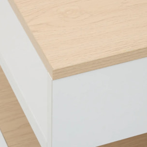 Table basse relevable Luma rectangulaire 50x90cm blanc