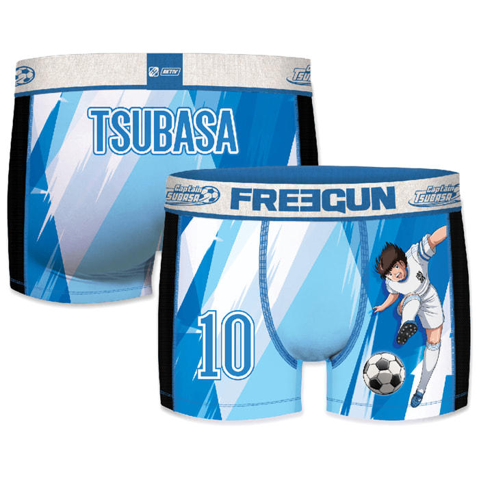 Set 2pcs Calzoncillo Boxer Captain Tsubasa (Súper Campeones: Oliver y Benji) - modelo Oliver Atom / Tsubasa Ozora -  microfibra - 92% poliéster, 8% el