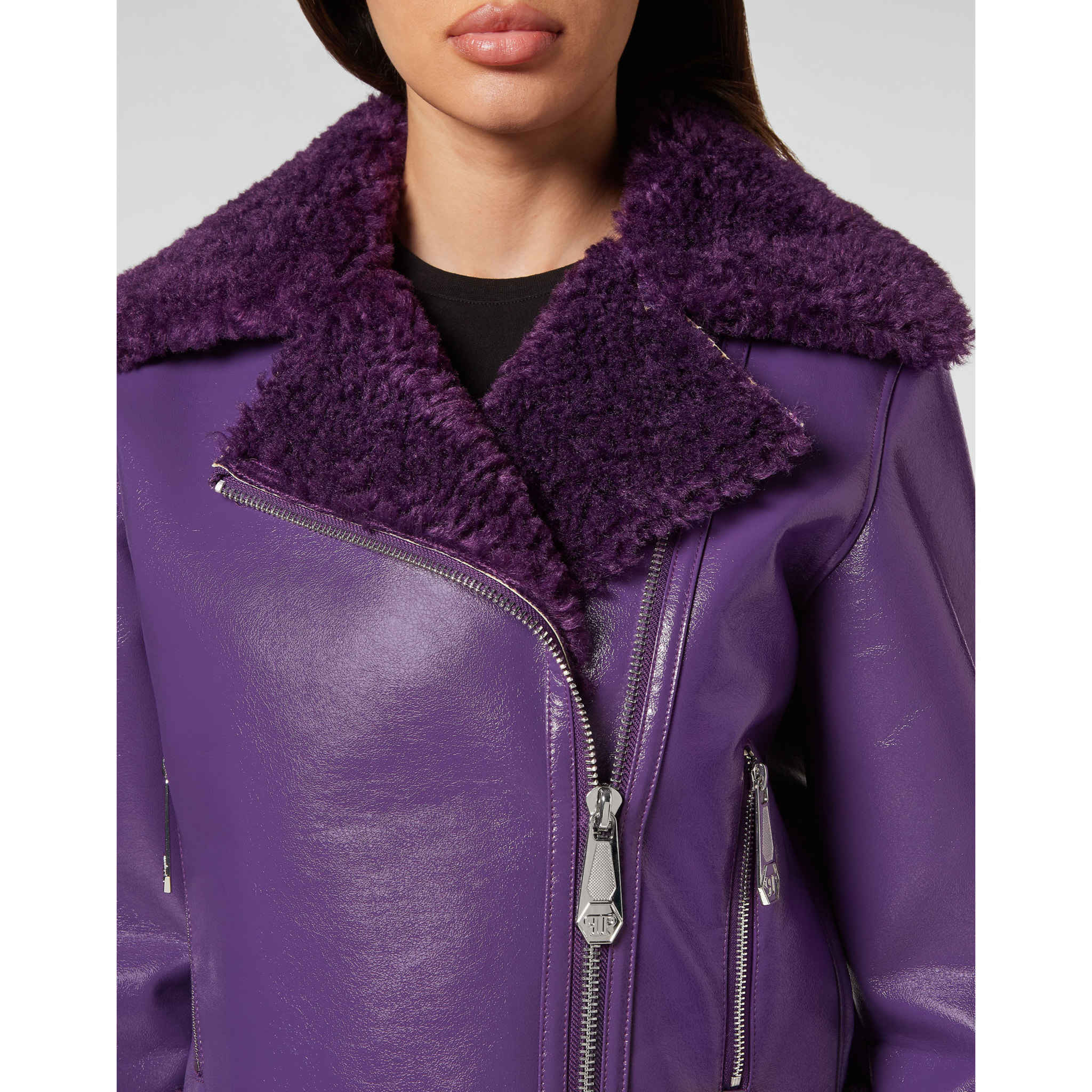 PHILIPP PLEIN Chaqueta motera SKULL&BONES