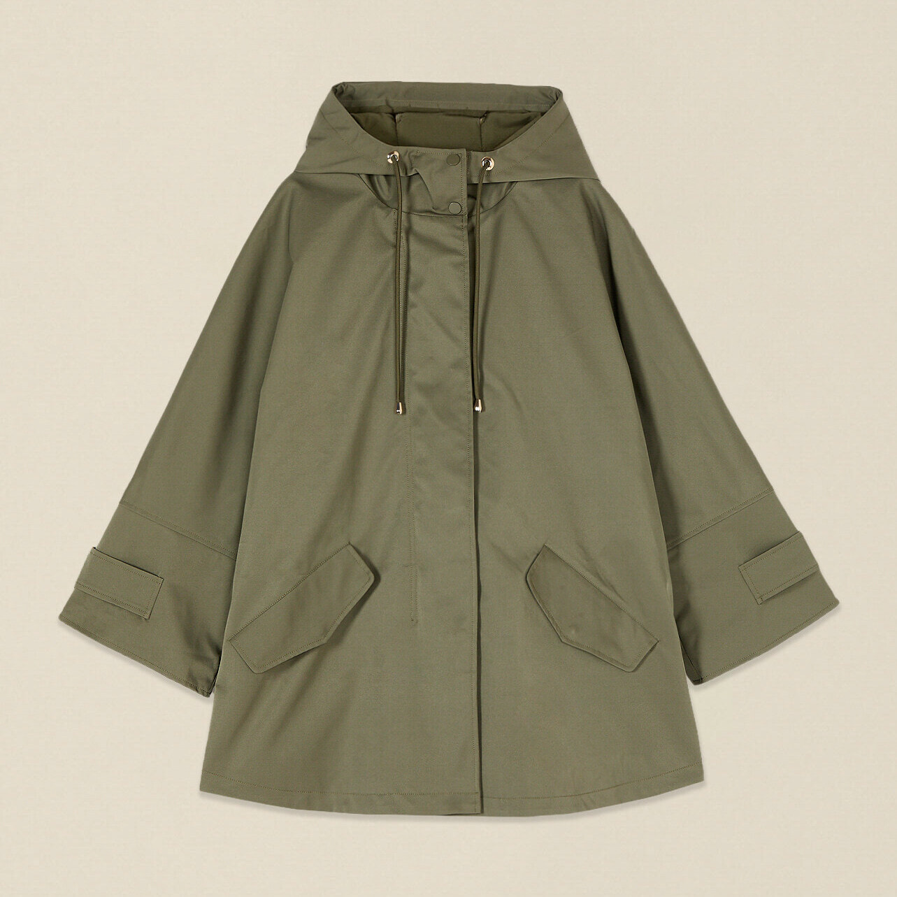 Oltre - Parka oversize con capucha - Verde militare