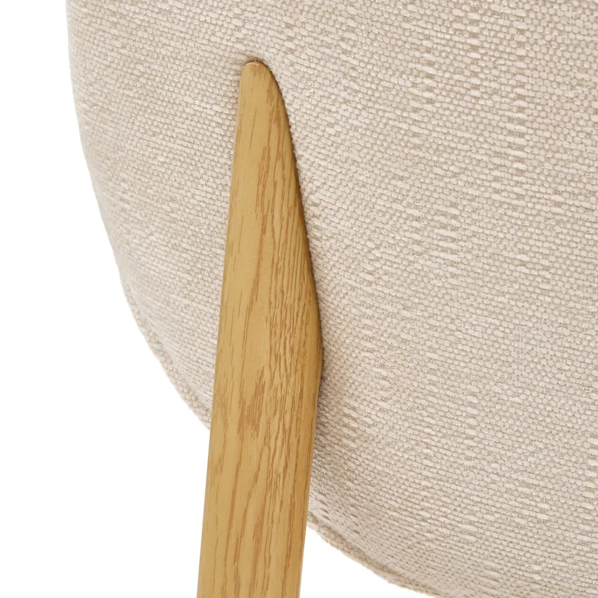 Lot de 2 Chaise tissu Decia beige pieds imitation hêtre