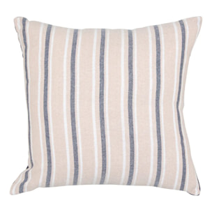 Coussin Groove 40x40cm rayé bleu navy