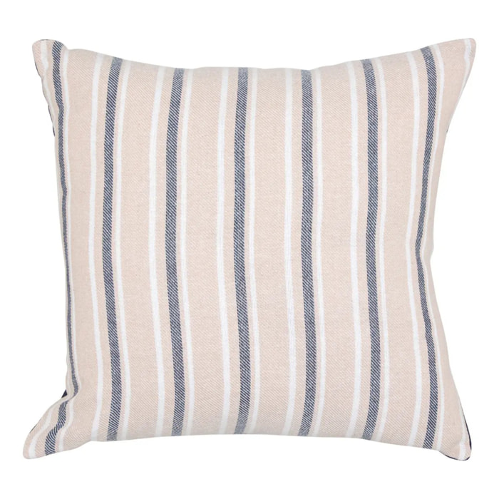 Coussin Groove 40x40cm rayé bleu navy