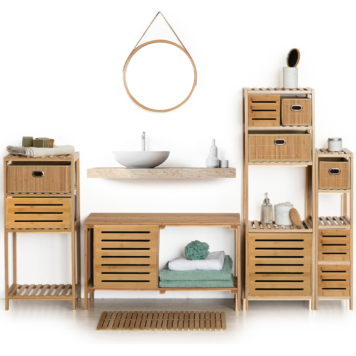 Panier bambou 31x31xH.15cm "Mix N' Modul"