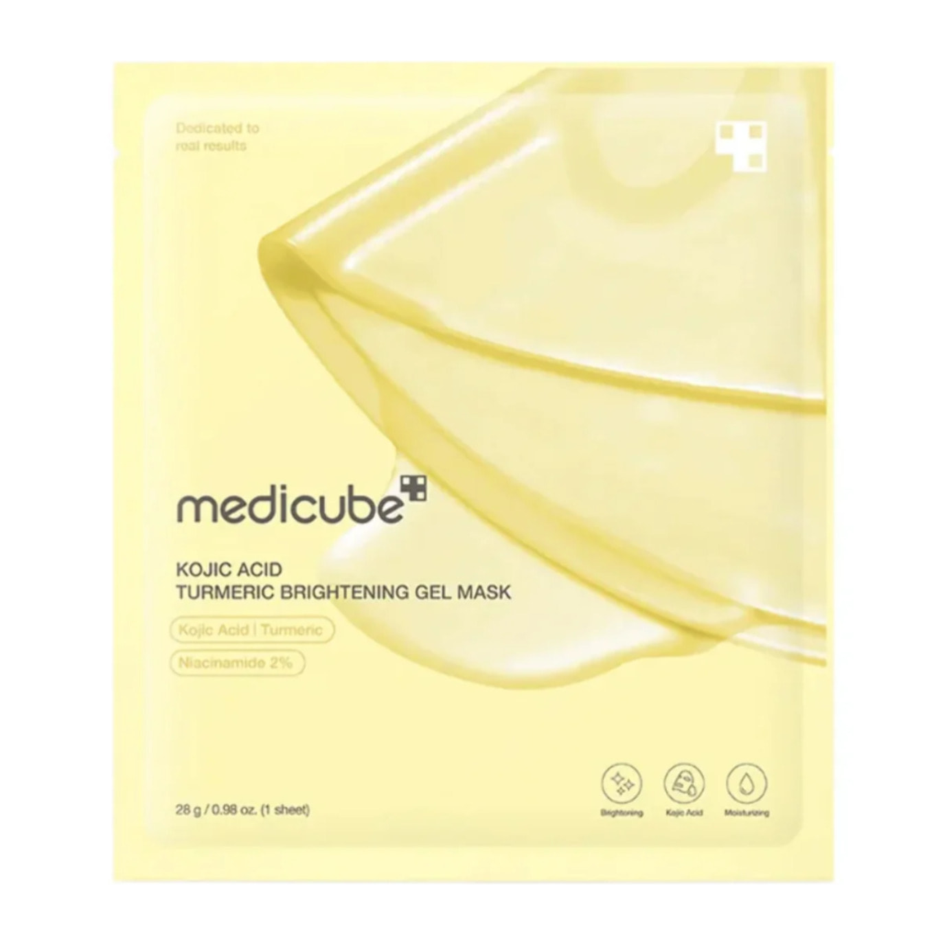 4x Mascarilla facial Kojic Acid Turmeric Brightening Gel Mask Medicube 28 g