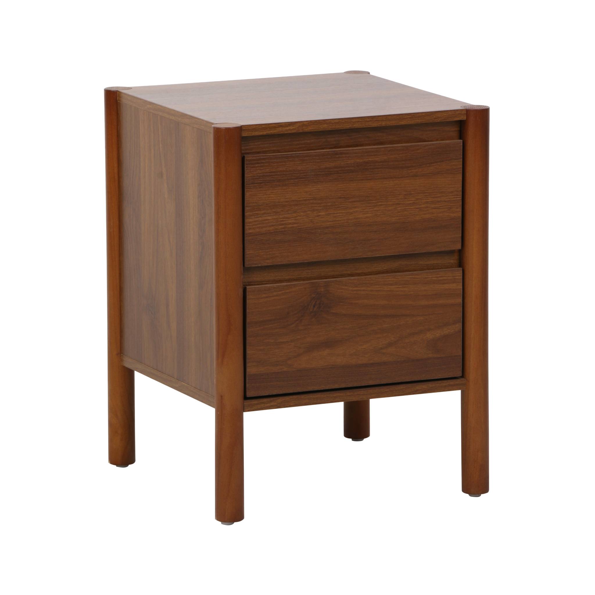 Table de chevet décor bois 2 tiroirs  HARMONY