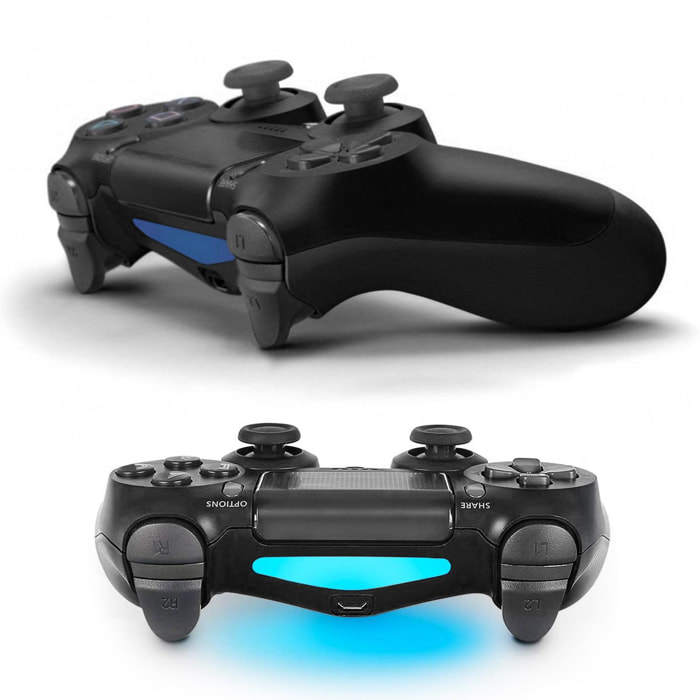 Mando inalámbrico con vibración compatible con PS4. Funciones completas.