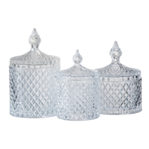 J-Line pot de conservation Taillé Cylindrique - verre - transparent - small