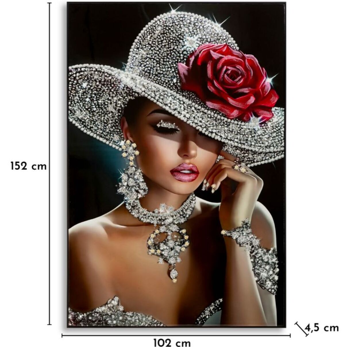 STAMPA DIPINTA SU TELA LACCATA ORLEANS -A- CM 102X4,5X152