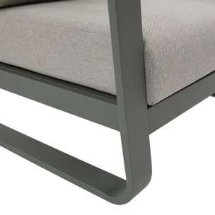 Fauteuil de salon de jardin Domilly vert laurier