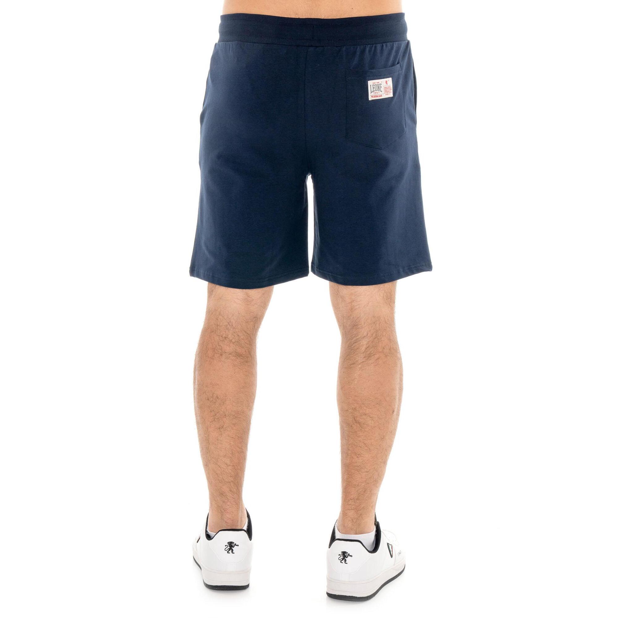 Pantalón corto de hombre con gran logo Leone Basic