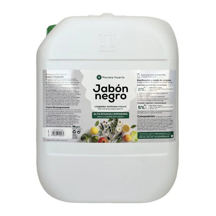 Jabón potásico Negro Planeta Huerto 20 L