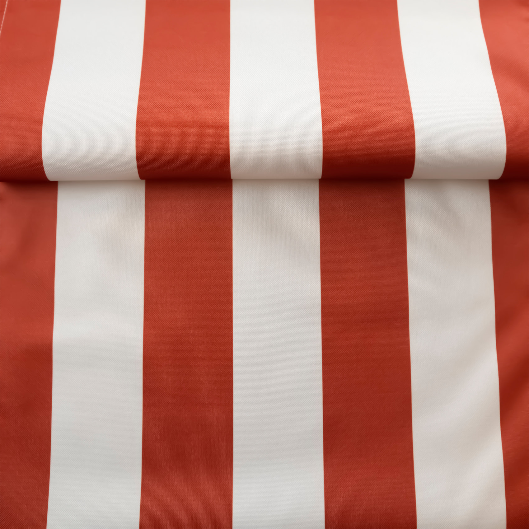 Toile outdoor enduite à rayures ARCACHON - Terracotta