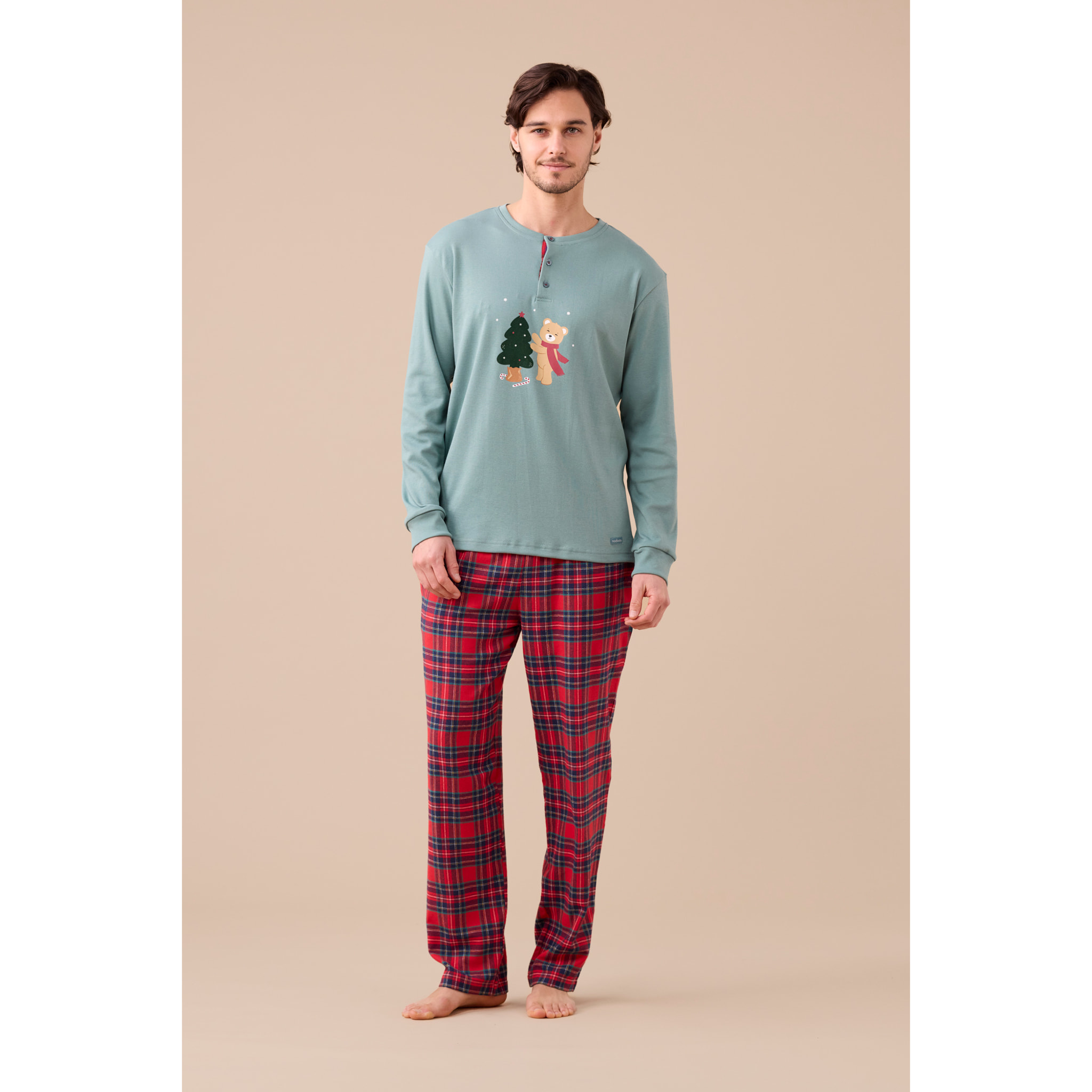 Pigiama uomo caldo cotone articolo natale. Noidinotte
