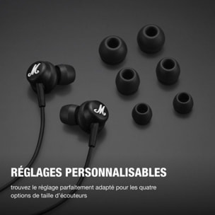 Ecouteurs MARSHALL Mode noirs - Filaires, intra-auriculaires, USB-C